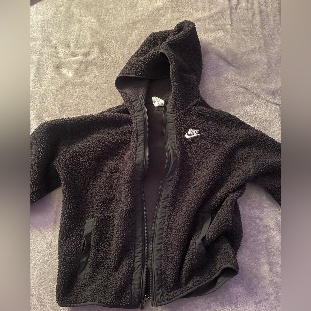 Nike Kids Black Sherpa Jacket